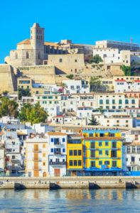 Ibiza old town and harbor, Ibiza town, Ibiza, Balearic Islands, Spain, Europe Ibiza old town and harbor, Ibiza town, Ibiza, Balearic Islands, Spain, Europe